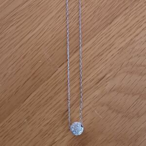 Silver necklace with crystal ball
